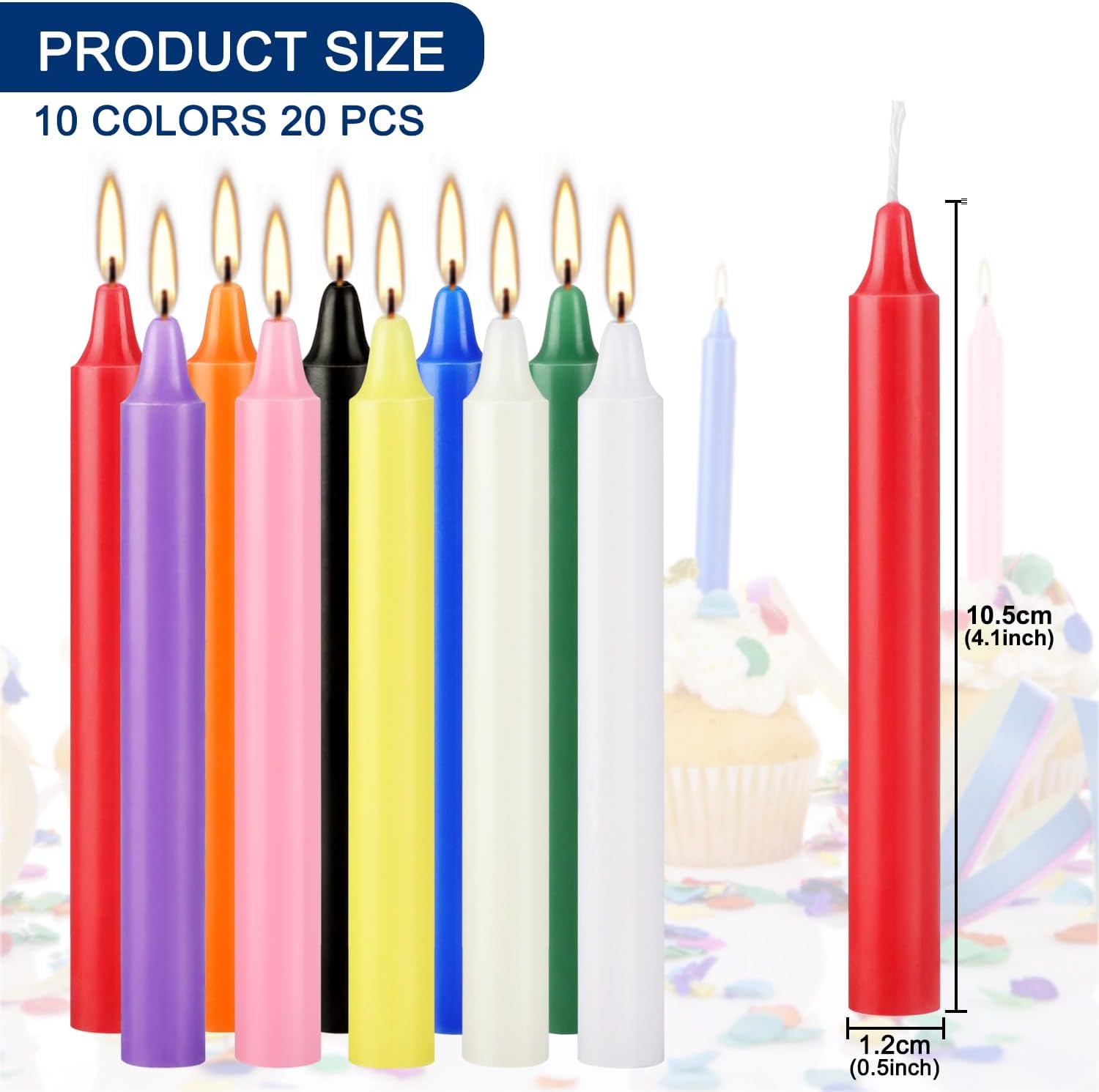 20 Colorful Small Stick Candle - Candle Making Place ulasan dan harga
