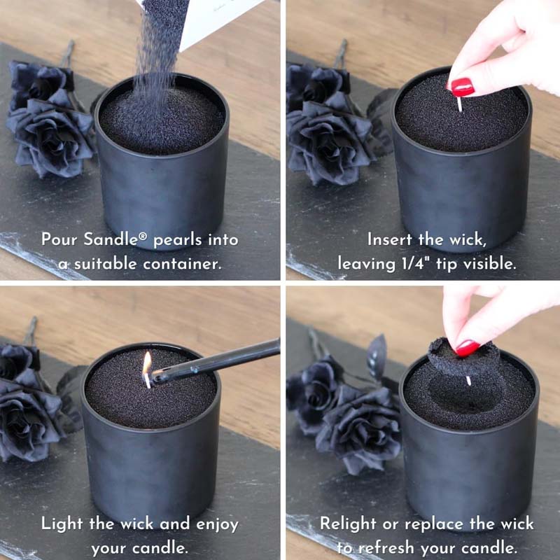 Black Candle Sand with Wick, 2 - Candle Making With Beeswax ulasan dan harga