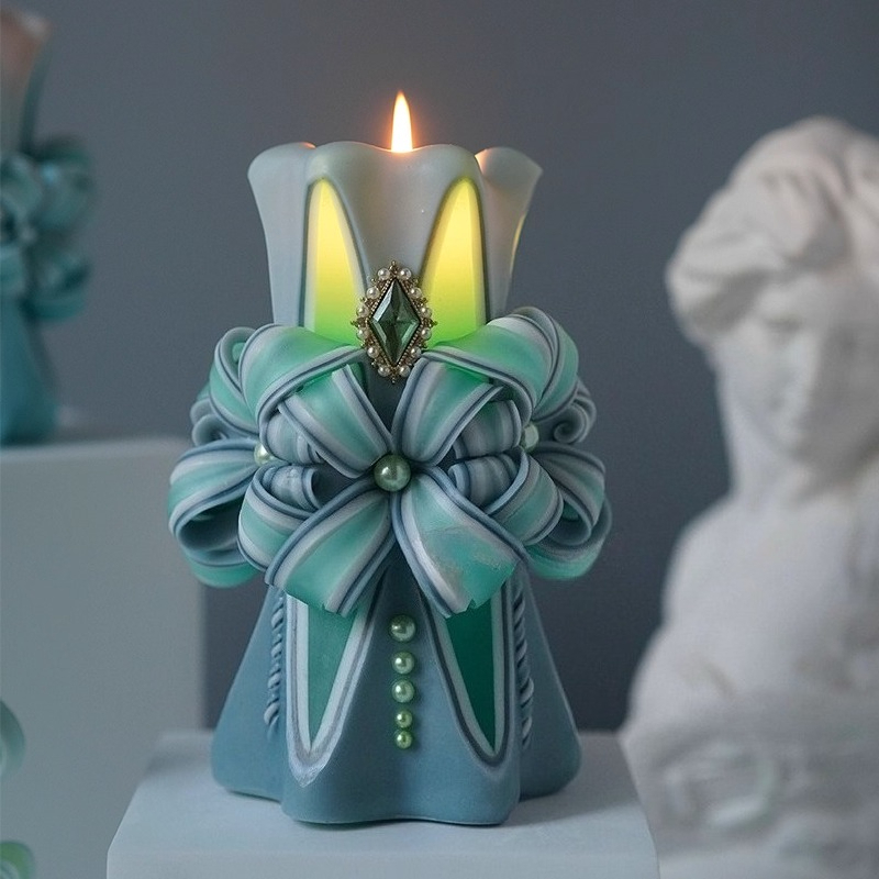 1KG Carved Scented Candle Raw  - Candle Making With Beeswax ulasan dan harga